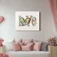 thumbnail image 5 of P&L Art Framed Canvas Wall Art - 16"x12" Colorful Valentine LOVE Heart Abstract Canvas Decor, 5 of 8