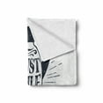 thumbnail image 2 of Inspirational Soft Flannel Fleece Throw Blanket, Vintage Artwork Emperor Penguin Just Smile and Wave Words Print, Cozy Plush for Indoor and Outdoor Use, 50" x 60", Black White, by Ambesonne, 2 of 6