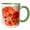 Green/White, variant on 3drose, Ruby Red Floral Art Flowers Designs Inspired by Nature, 11oz Two-tone Red Mug