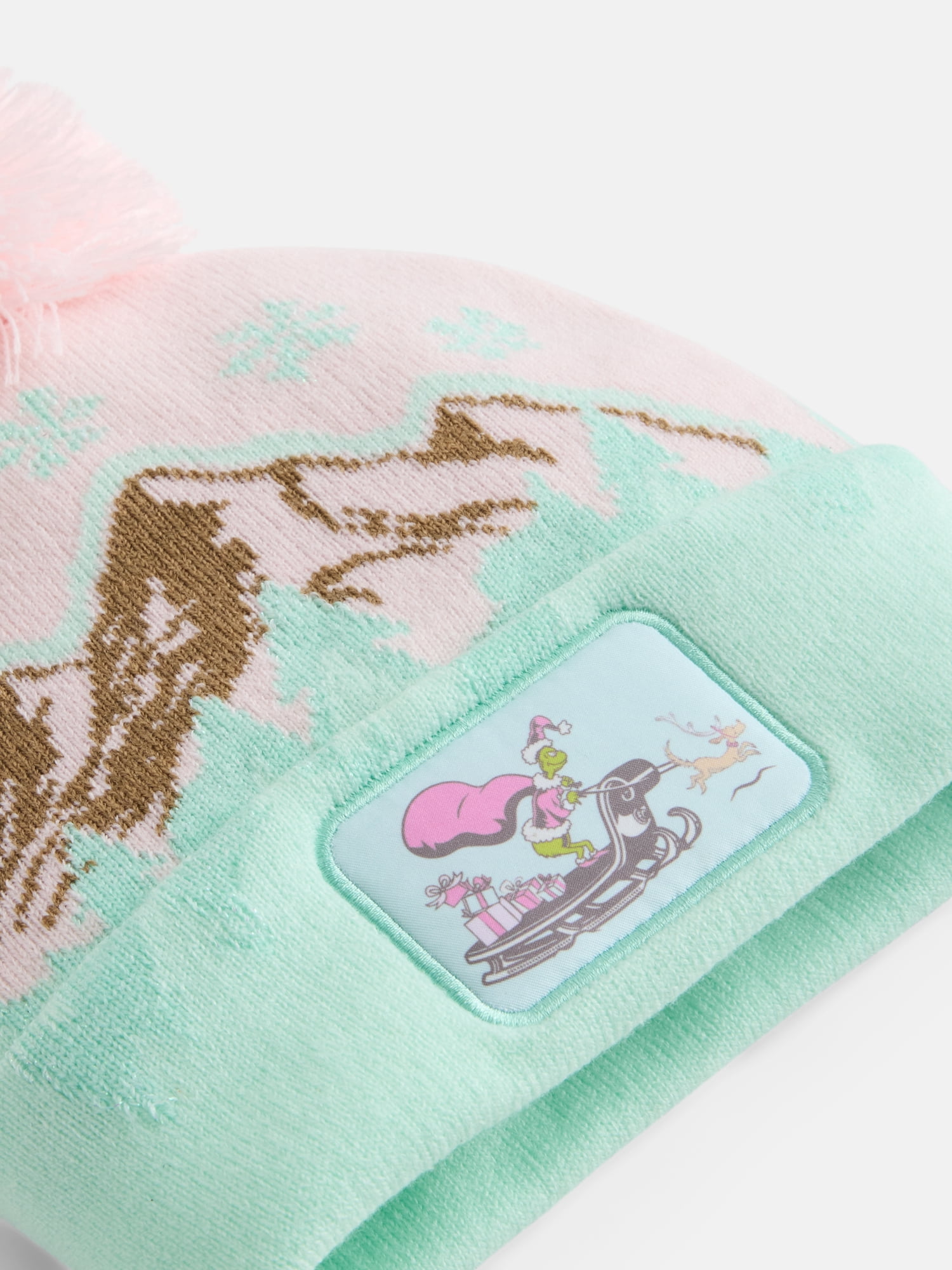 The Grinch Girls Pom Beanie and Gloves Set, 2 Piece