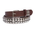 thumbnail image 2 of Kids 1" Snap On Punk Rock Studded Leather Belt, 2 of 6