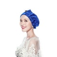 thumbnail image 4 of MasteelfCA Elastic Satin Sleep Long Hair Hat with Button for Braids Dreadlocks Hair, 4 of 7
