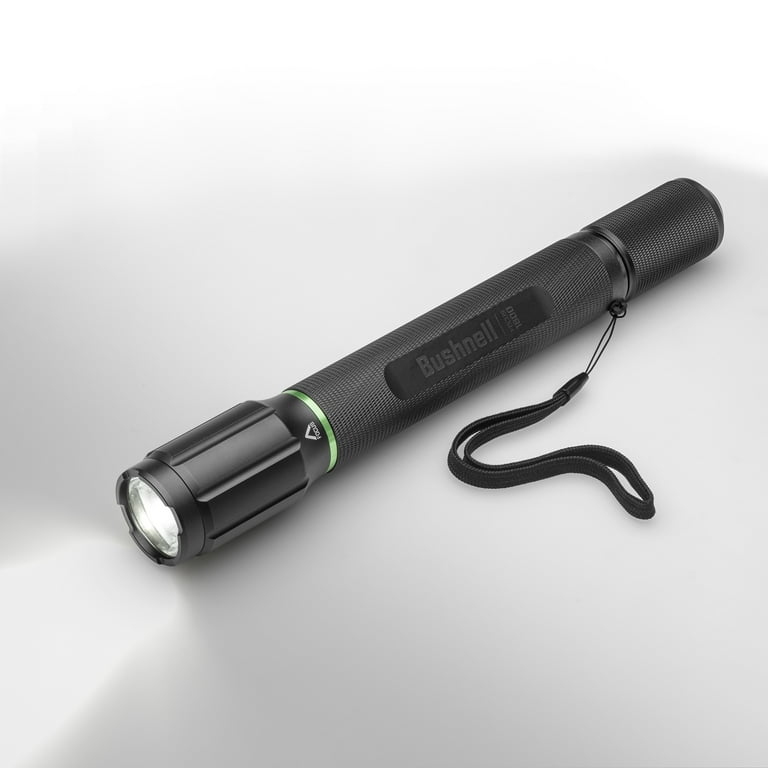 Bushnell 1800 Lumen Rechargeable Focusing Flashlight - IPX8 Waterproof,  Black & Green 