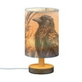 thumbnail image 2 of Bird Black Table Lamp USB Bedside Desk Nightstand Lamp Printed Gifts Small Lamp Wood Base for Bedroom Living Room Kids Room College Dorm, 2 of 7