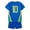 Blue, variant on Kids Brazil Soccer Jersey Set Number 10 Short Sleeve T Shirt And Shorts Comfortable Sports Uniform For Boys And Girls Football Game,Blue,130