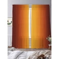thumbnail image 2 of Burnt Orange Yellow Ombre Sheer Curtains 84 Inch Length 2 Panels Set, Modern Art Abstract Aesthetics Voile Window Treatment Rod Pocket Curtains Sheers Drapes for Bedroom/Living Room/Kitchen 52"x84"x2, 2 of 7