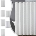 thumbnail image 1 of Bowayaoa Rideau de Douche en Tissu Imperméable, Rideau de Douche en Polyester pour Salle de Bain d'Hôtel, Rideau de Douche Hydrofuge pour Baignoire, Rideau en Tissu Robuste avec Crochets, 1 of 7