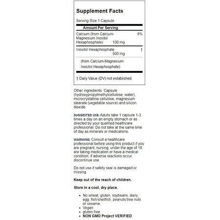 Jarrow Formulas IP6 (Inositol Hexaphosphate), Supports Natural Cell Defense*, 500mg, 120 Caps