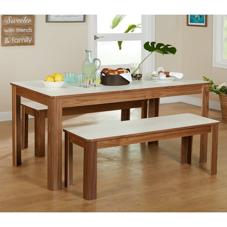 Nico 3 Piece Breakfast Table And Bench Set Walmart Com