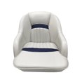 thumbnail image 2 of Seamander S1040 Marine-Grade Vinyl Pontoon Furniture Bucket Captain Seat, Ivory/Blue, 2 of 5