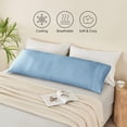 thumbnail image 5 of DISEN Body Pillow Case Cover, Rayon Made from Bamboo, Cooling Body Pillow Cover for Hot Sleepers and Night Sweats, Breathable & Silky Soft Full Long Pillow Case (Blue, 20x54 Inches), 5 of 7