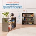 thumbnail image 3 of ECR4Kids Streamline 2-Shelf Double-Sided Storage Cabinet, 24in, Classroom Furniture, Grey Wash, 3 of 9