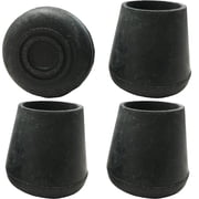 PCP Replacement Walker or Commode Tips, Black, 7/8-inch Diameter