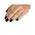 thumbnail image 3 of 1/4ct Vintage Three Stone Princess Cut Diamond Engagement Ring 14K White Gold, 3 of 4