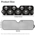 thumbnail image 3 of Psesaysky Gothic Skull Floral Print Windshield Sun Shade for Car Off-road Vehicle SUV Truck (52.95x16.14 Inches), Sun Shade Windshield, Shades for Windows, Protector Blocks UV, Funny Car Decor, 3 of 7