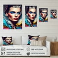 thumbnail image 4 of Designart Colorful Sensual Woman In Fur Coat VI Canvas Wall Art, 4 of 5