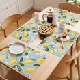 thumbnail image 5 of Placemat Set of 6 Yellow Lemon White Flowers Placemats for Dining Table Blue Background Washable Table Mats for Kitchen and Party Decor Indoor & Outdoor Use, 5 of 8