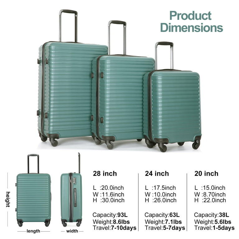 EMBLEM Luggage Supreme 24 60 cm Trolley Bag Suitcase 4 Wheel Spinner T  Blue Color, Check in Luggage with Expandable (Teal Blue) : :  Fashion