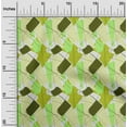 thumbnail image 1 of oneOone Polyester Lycra Olive Green Fabric Triangle & Brush Stroke Abstract Fabric For Sewing Printed Craft Fabric By The Yard 56 Inch Wide, 1 of 4
