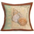 thumbnail image 2 of HTOOQ 4 Pcs Retro Shell Pillow Covers Starfish Conch Sea Shells Decorative Throw Pillow Cases 18 x 18 Inch Cotton Linen Ocean Beach Theme Nautical Outdoor Cushion Cover Pillowcase for Sofa (Retro), 2 of 6