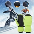 thumbnail image 2 of AWZXDE Ski Gloves Mens Winter Snowboard Warm Screen Cold Color Blocking Protection Water, 2 of 3