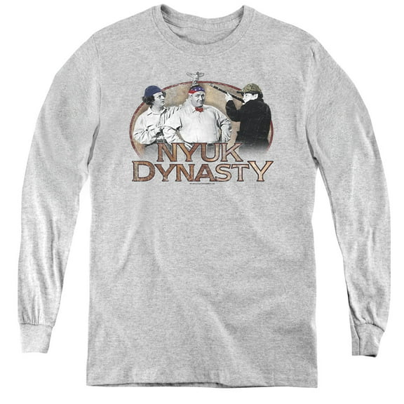 Three Stooges - Nyuk Dynasty - Youth Long Sleeve Shirt - Large