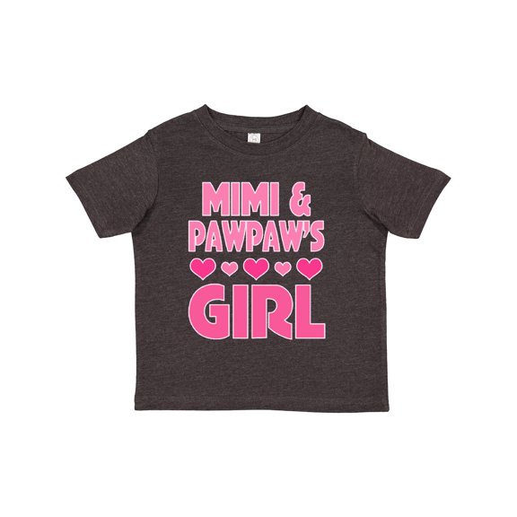 Inktastic Mimi and Pawpaw Girl Granddaughter Valentine Girls Toddler T-Shirt