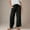 Black, variant on Petite Women's Elastic Waist Pants with Pockets Casual Wide Leg Trousers Loose Fit Comfort Under $10