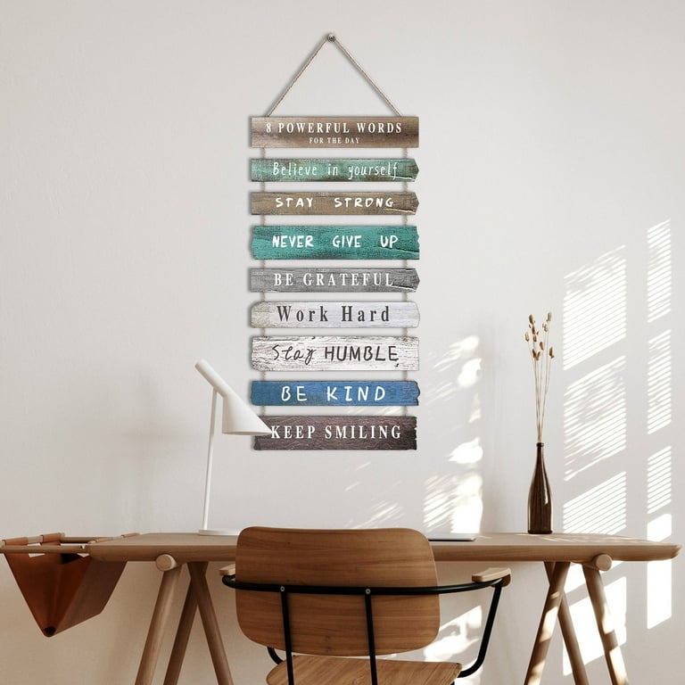 I Can Do Hard Things Sign – Positive Motivational Wooden Plaque For Home, Office, Bedroom Decor (16")