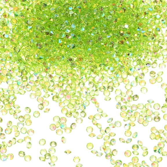 14400-Pack Acrylic Diamonds, 0.12 Inch/3mm Wedding Table Scatter Confetti Crystals, Acrylic Diamonds Gems [Light Green AB]