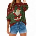thumbnail image 4 of Christmas Shirts for Women Fleece Crewneck Sweatshirts Fashion Christmas Printed Blouses Long Sleeve Sweaters Casual Xmas Holiday Pullover Tops, 4 of 9