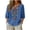 Blue plus size embroidered tops for women a1, variant on Women Plus Size Fall Winter V Neck 3/4 Sleeve Tops Embroidered Boho Casual Pullover Blouses Loose Tunic Tee Shirts Embroidery Summer Vacation Clothes, Khaki L