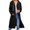 Black, variant on Chouyatou Women's Long Zip Up Oversized Drawstring Hooded Hoodie Jacket Sweatshirt