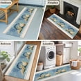 thumbnail image 6 of Summer Ocean Seashell Washable Runner Rugs 2'x6', Blue Sea Shell Starfish Coral Bubble Linen Low Pile Throw Entryway Rug Non-Slip Sturdy Edge Binding Carpet for Indoor Bedside Entrance Bedside, 6 of 9