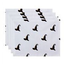 Simply Daisy 18" x 14" Witches Brew Holiday Print Placemats, Set of 4