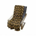 thumbnail image 4 of Chevron Soft Flannel Fleece Throw Blanket, Zigzag Chevron V-Shaped Motif Medieval Heraldry on Wood Style Background, Cozy Plush for Indoor and Outdoor Use, 60" x 80", Pale Brown, by Ambesonne, 4 of 6