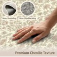 thumbnail image 6 of ODIKA 3'x5' Washable Throw Rug Vintage Over Scroll Ornate Border Boho Distressed Motif Neutral Flowing for Entryway, Kitchen, Mudroom, Stain Resistant, Low Profile, Non-Slip, 6 of 7