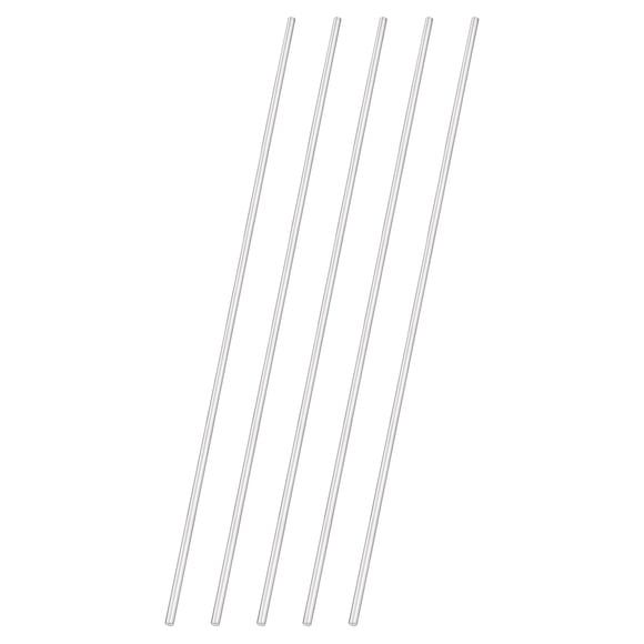Uxcell 5pcs 304 Stainless Steel Round Rods, 3/16" Dia x 14" Length Stainless Steel Metal Solid Shaft Rod Bar for Industry Use Metal Working Hobbies DIY Craft, Silver