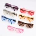 thumbnail image 4 of Rimless Punk Sunglasses Women Sun Glasses Men Gradient Shades Eyewear Wrap Around Eyeglasses, 4 of 5