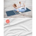 thumbnail image 4 of Navy Blue Beige Striped Yoga Towel for Hot Yoga Non Slip, Modern Farmhouse Retro Lines Yoga Mat Towel Absorbent Yoga Sweat Towels Microfiber Hot Yoga Blanket for Bikram Pilates 26"x74", 4 of 7