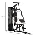 thumbnail image 4 of Soozier Home Gym Equipment Multifunctional Weight Machine W/ 100Lbs Weight Stack, 4 of 9