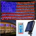 thumbnail image 1 of Cadena de luces solares con bandera estadounidense Decute, 420 LED, 201 x 101 cm, 1 of 9