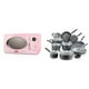 thumbnail image 1 of Horno microondas Nostalgia Retro 800 W 0.9 L y set de utensilios de cocina T-fal, 1 of 7