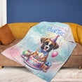 thumbnail image 4 of Happy Birthday Cute Puppy Boxer with Cake Gifts Party Hat Cozy Fleece Blanket Boxers Dog Lover Gifts Idea Warm Soft Throw Blanket - 00029, 4 of 5