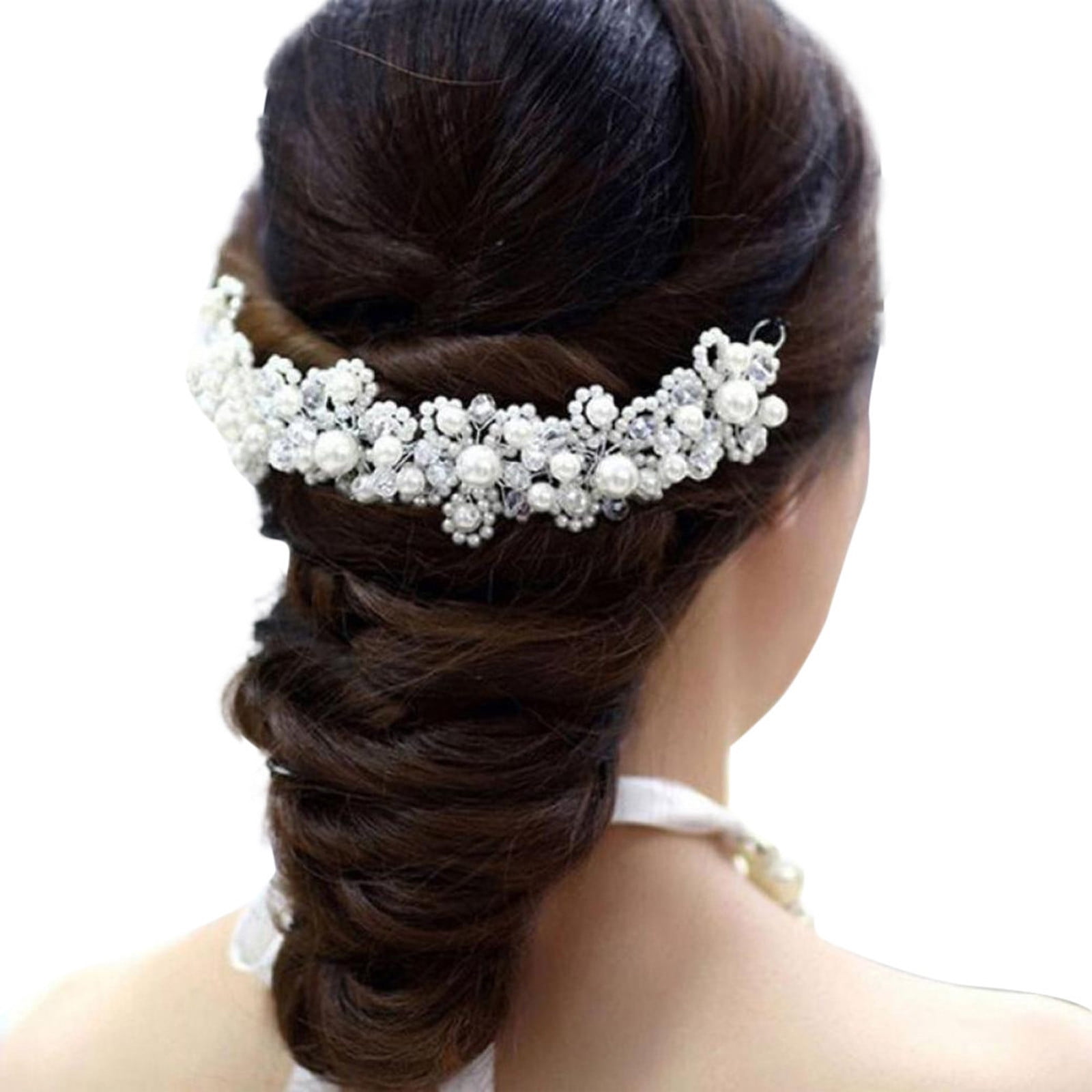 Rdeuod Hair Clips, Hair Accessories For Women Hair Pearl Crystal Bride Headdress By Hand Wedding Dress Accessories Hair Accessories Plush - Rdeuod Hair Clips, Hair Accessories For Women Hair Pearl Crystal Bride Headdress By Hand Wedding Dress Accessories Hair Accessories Plush -