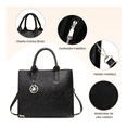 thumbnail image 5 of Set 3 Bolsas Bandolera Mujer Moda Cosmetiquera Cartera Tote Belug Negro, 5 of 5