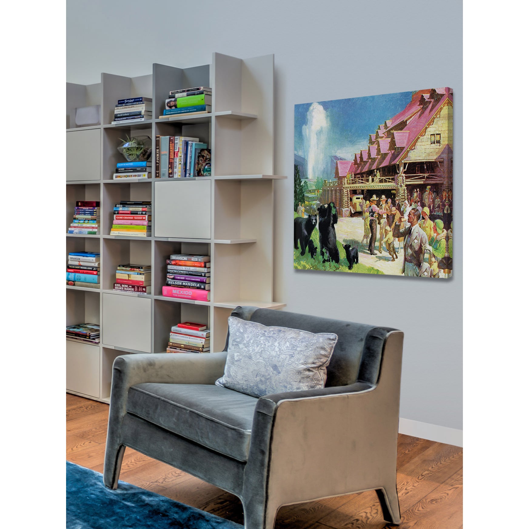Marmont Hill - "Yellowstone Inn" Painting Print on Wrapped Canvas