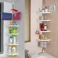 thumbnail image 5 of Fyydes Strong Shower Storage Caddy,SturdyTension Corner Pole Caddy,Commercial Grade Rustproof Bathroom Bathtub Adjustable Corner Rack Ivory, 5 of 7