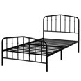 thumbnail image 2 of Costway Twin Size Metal Bed Frame Steel Slat Platform w/ Headboard & Footboard Black, 2 of 2