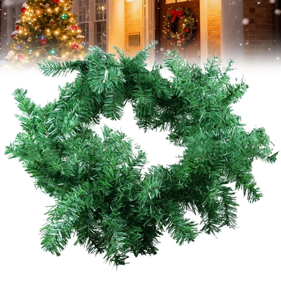 Gustave Holiday Artificial Pine Soft Greenery Christmas Garland, 9' (Green)